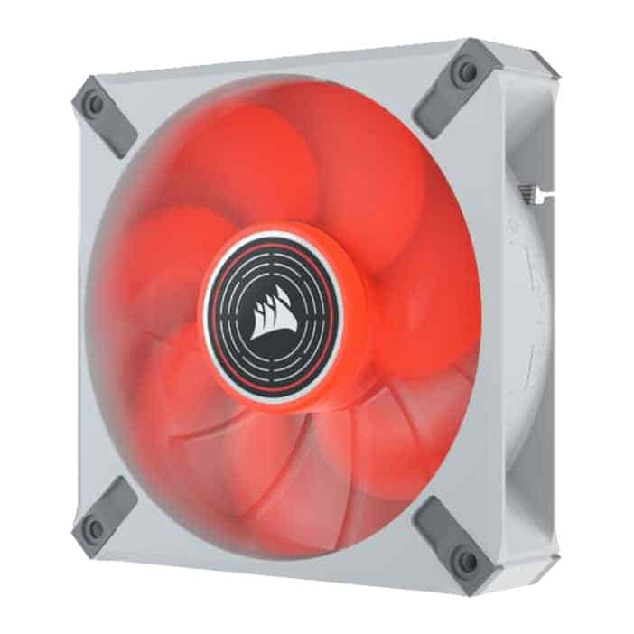 (image for) Corsair ML120 LED ELITE 120mm Red LED Fan Single Pack White